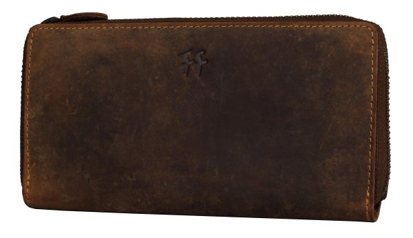 FFelsenfest Vintage Damen Geldb&ouml;rse gro&szlig; antikbraun