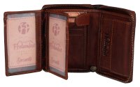 FFelsenfest Vintage Geldb&ouml;rse Hochformat cognac
