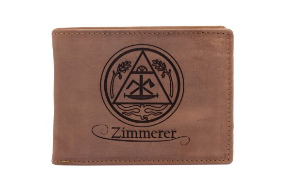 FFelsenfest Geldb&ouml;rse Zimmerer-Schreiner mit Zunft Wappen I RFID-Schutz
