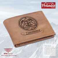 FFelsenfest Geldb&ouml;rse Zimmerer-Schreiner mit Zunft Wappen I RFID-Schutz