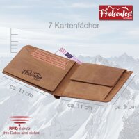 FFelsenfest Geldb&ouml;rse Zimmerer-Schreiner mit Zunft Wappen I RFID-Schutz