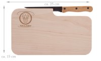Brotzeitbrett mit Zunft Zeichen I Geschenk f&uuml;r Maler-Handwerker I 25,5x14,5x1,3cm
