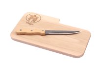 Brotzeitbrett mit Zunft Zeichen I Geschenk f&uuml;r Metzger-Handwerker I 25,5x14,5x1,3cm