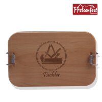 FFelsenfest Brotzeitdose mit Gravur Zunftzeichen I Geschenk f&uuml;r Tischler I Handwerker