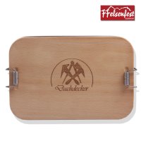 FFelsenfest Brotzeitdose mit Gravur Zunftzeichen I Geschenk f&uuml;r Dachdecker I Handwerker
