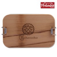 FFelsenfest Brotzeitdose mit Gravur Zunftzeichen I Geschenk f&uuml;r Mechatroniker I Handwerker