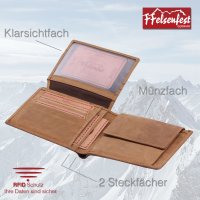 FFelsenfest Geldb&ouml;rse Hecht Petril Heil Motiv I RFID-Schutz