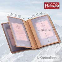 FFelsenfest Jagdmappe Leder mit Waidmannsheil Motiv  I ca. 16,5x12x1,5cm #1