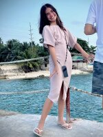 Handykette Lang Holzperlen blau I &oslash;12 mm I L&auml;nge ca. 138 cm I H0105