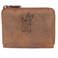 Geldb&ouml;rse mit Katze I Lederb&ouml;rse mit katzen