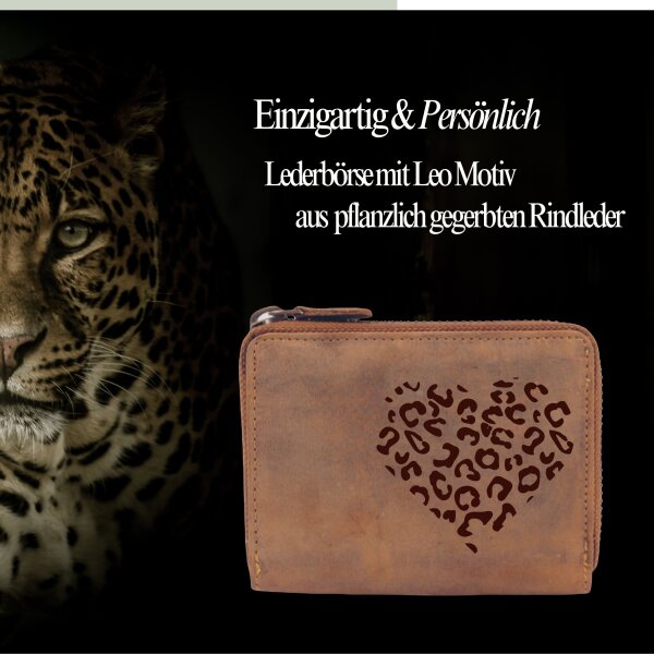 Geldb&ouml;rse mit Leo I Lederb&ouml;rse mit Leo-Motiv