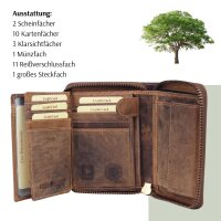 Geldb&ouml;rse mit Leo I Lederb&ouml;rse mit Leo-Motiv